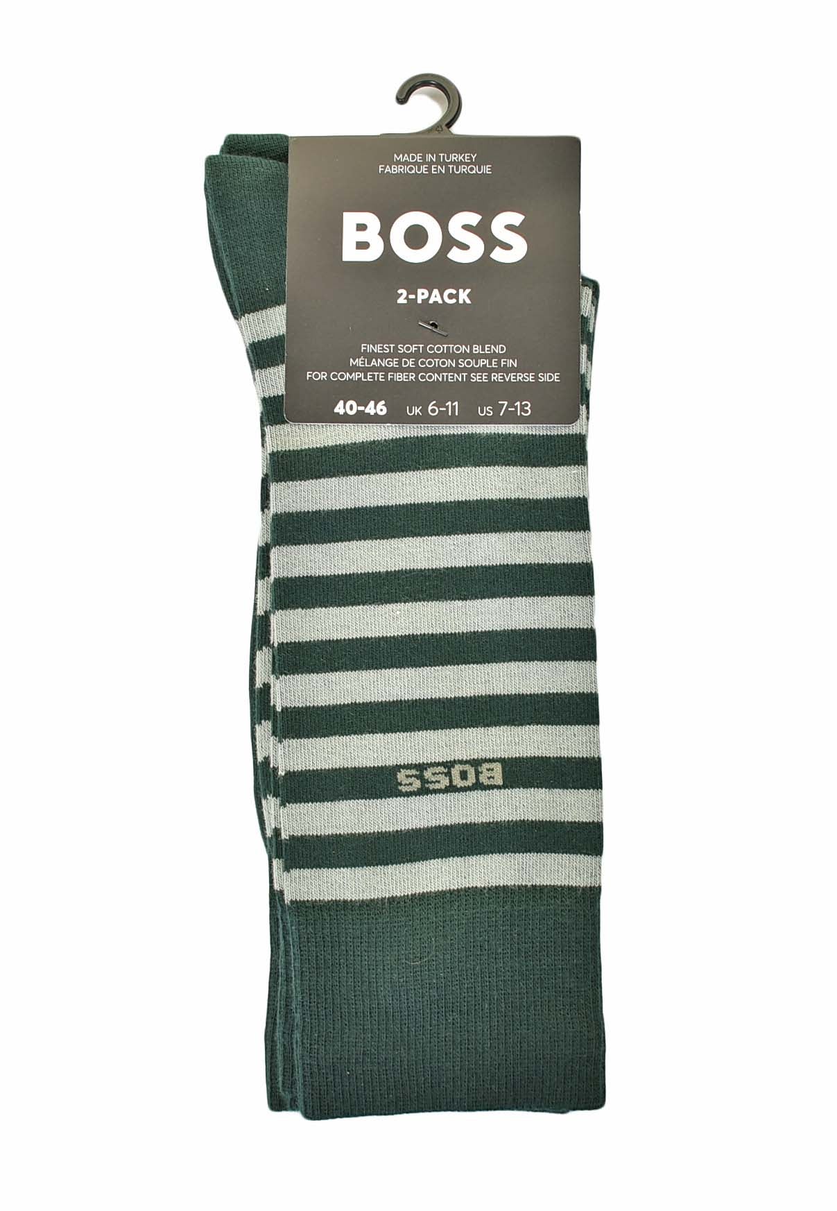 2 Pack RS Stripe Socks 385 Open Green