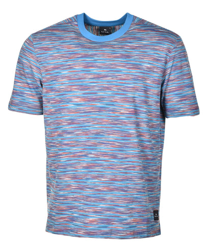 Short Sleeve Space Dye T Shirt Blue