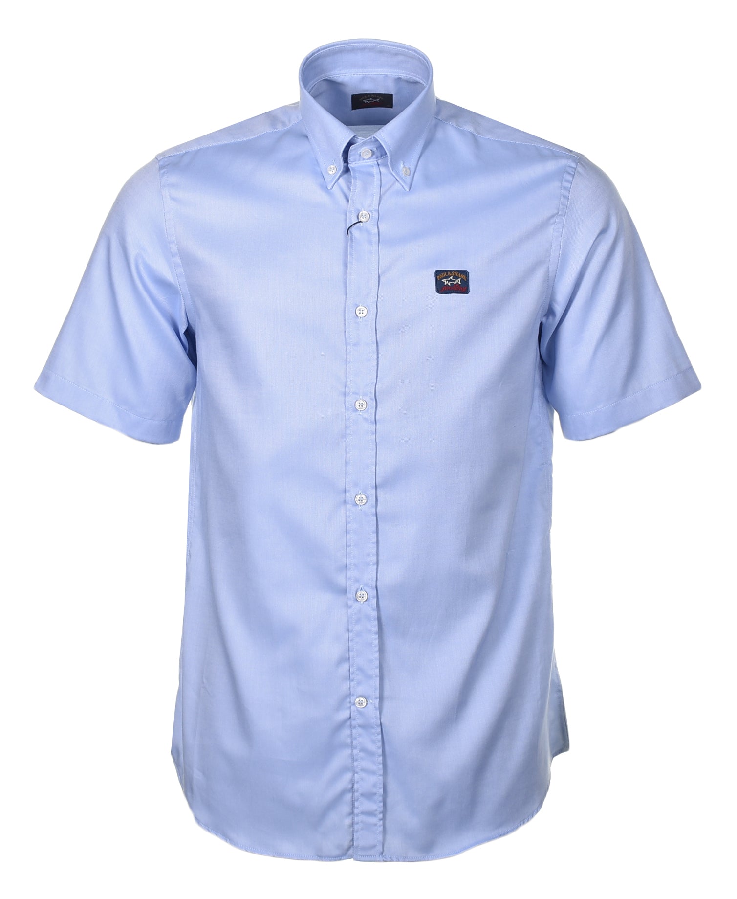 Short Sleeve Badge Oxford Shirt Sky