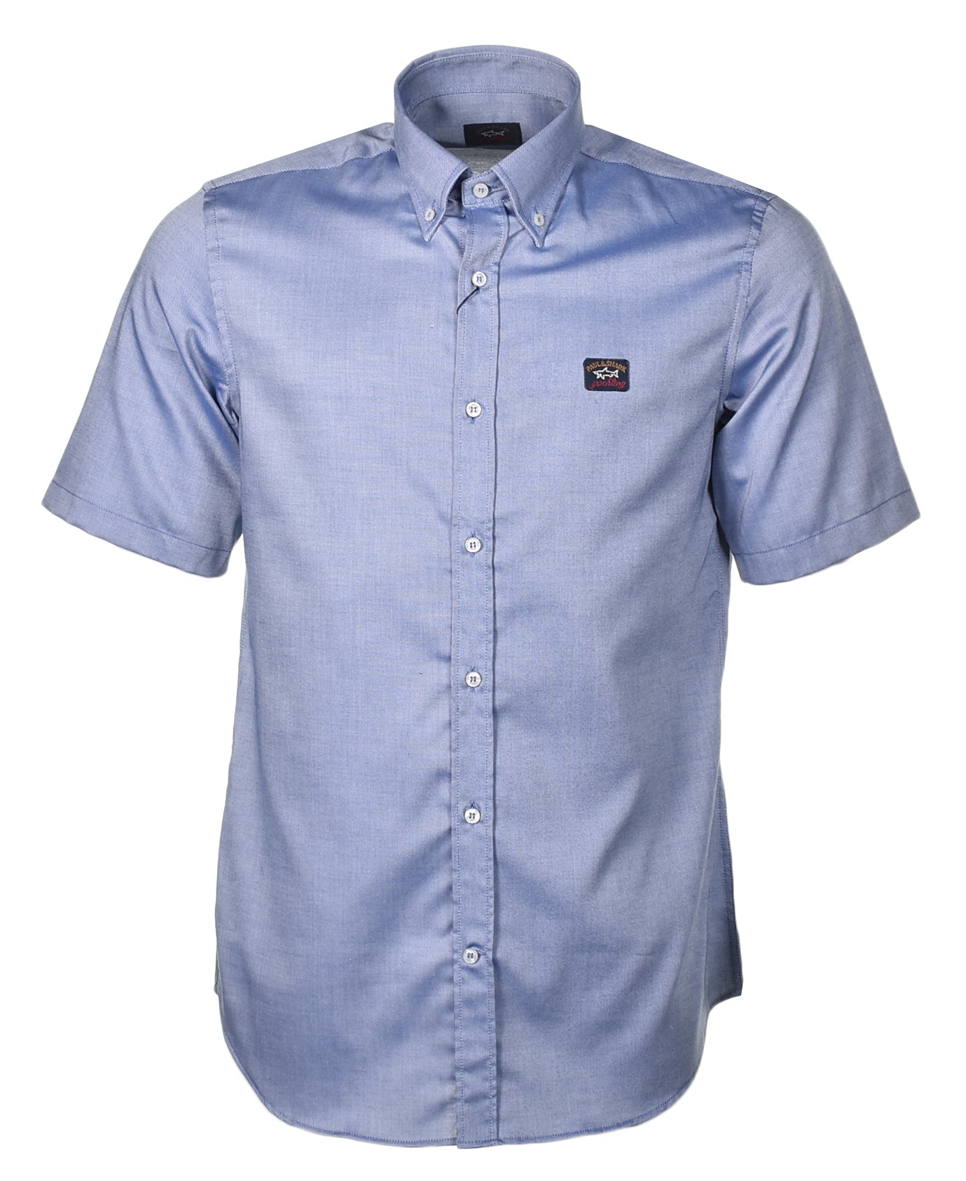 Short Sleeve Badge Oxford Shirt Navy