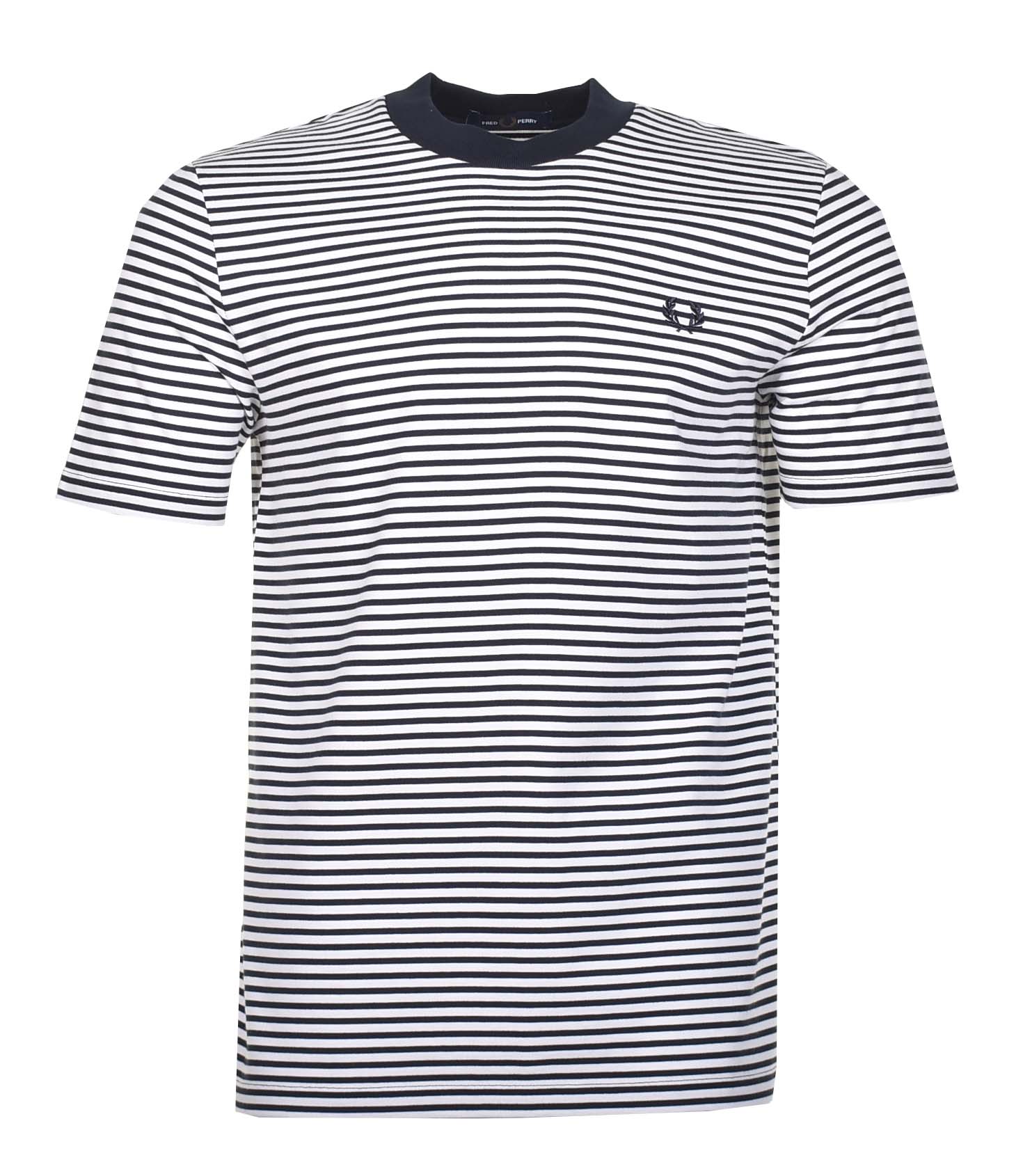 Fine Stripe T Shirt Navy Snow White