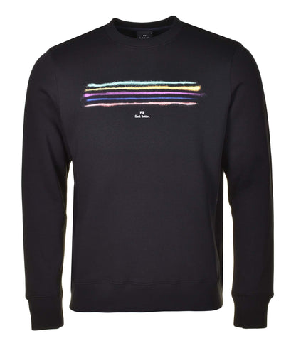 Spray Stripe Sweatshirt Black