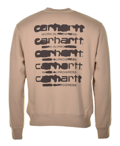 Ink Bleed Sweatshirt Sable Tobacco Washed