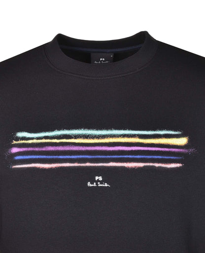 Spray Stripe Sweatshirt Black