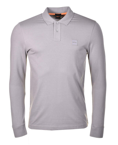 Passerby Long Sleeve Polo Shirt 063 Open Grey