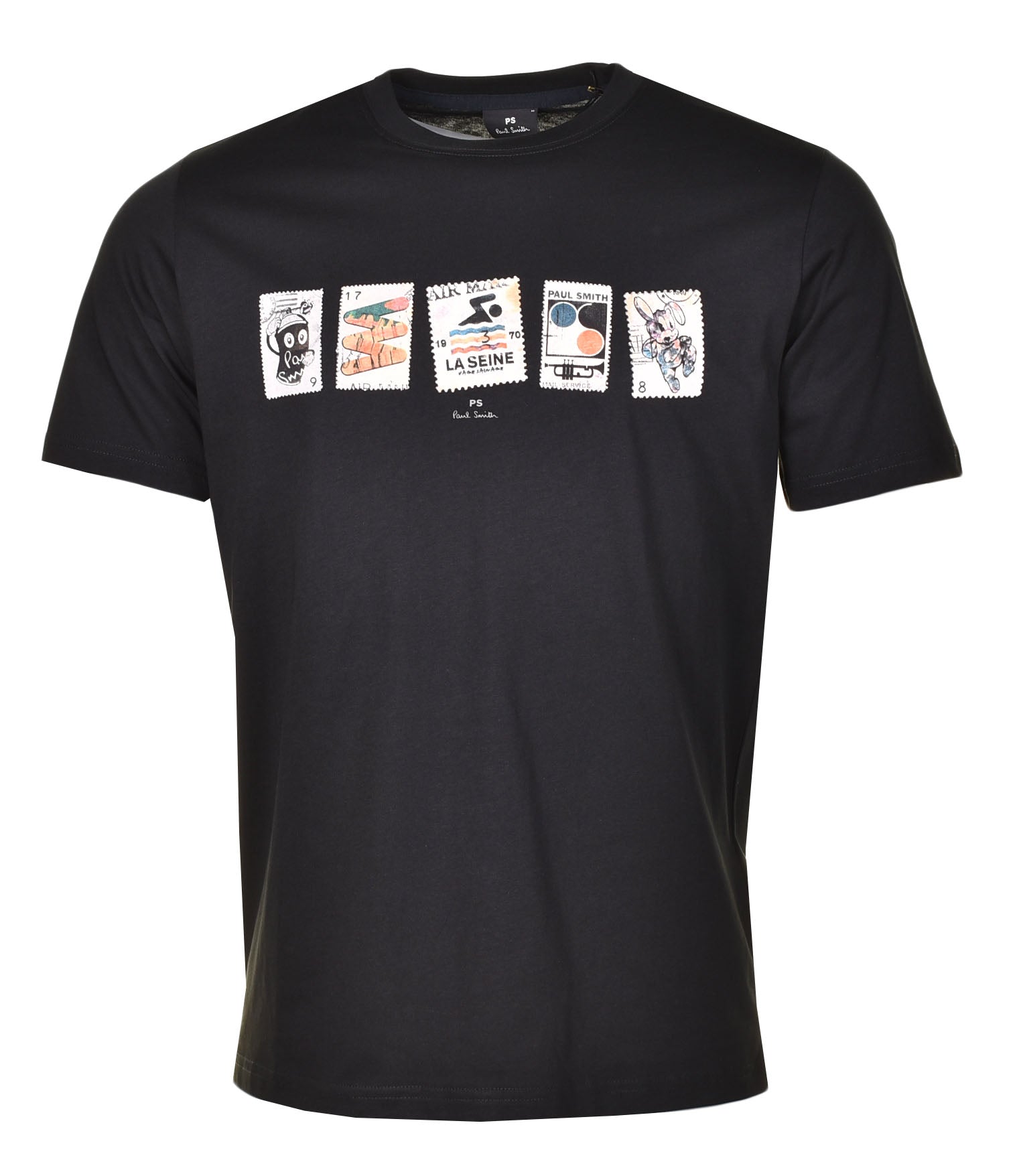 Regular Fit Stamps T Shirt Black