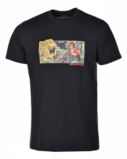 1079 Tiger Vs Samurai T Shirt Black