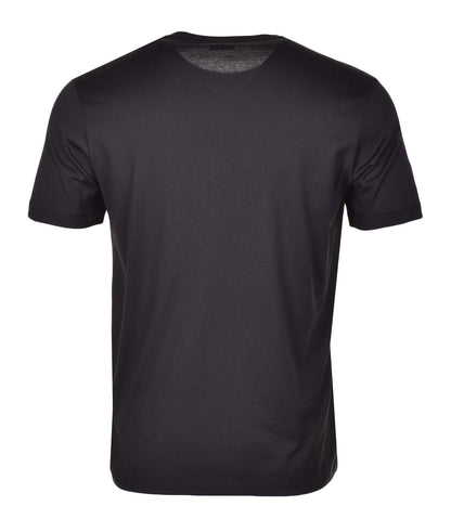 Short Sleeve Silver Centre Logo T Shirt Black