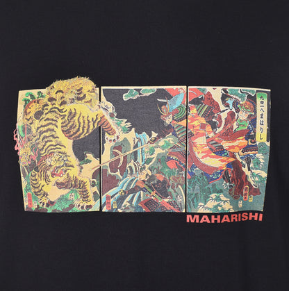 1079 Tiger Vs Samurai T Shirt Black