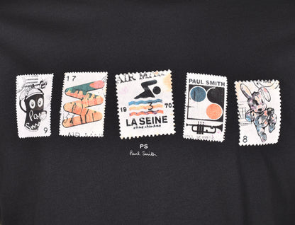 Regular Fit Stamps T Shirt Black