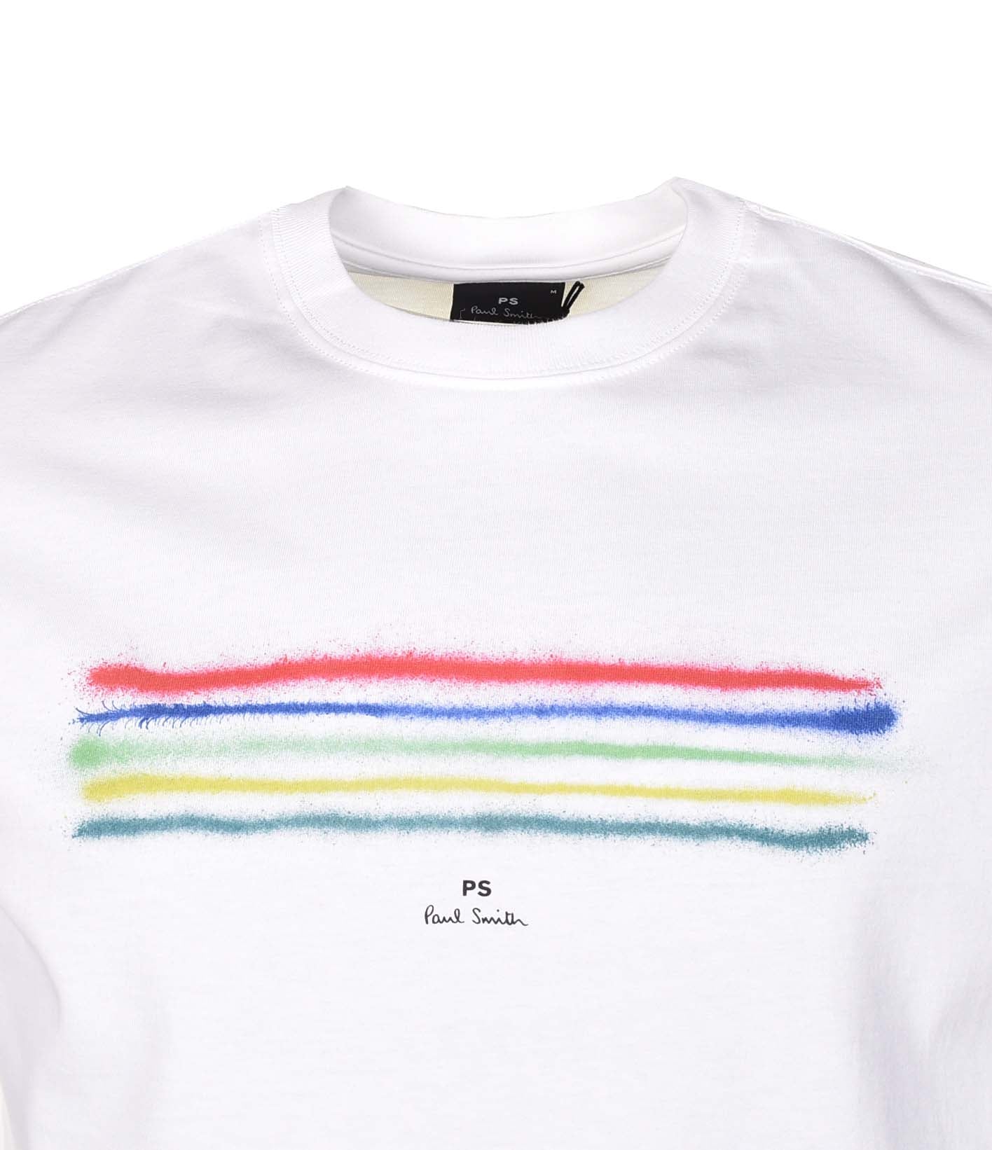 Regular Fit Spray Stripe T Shirt White