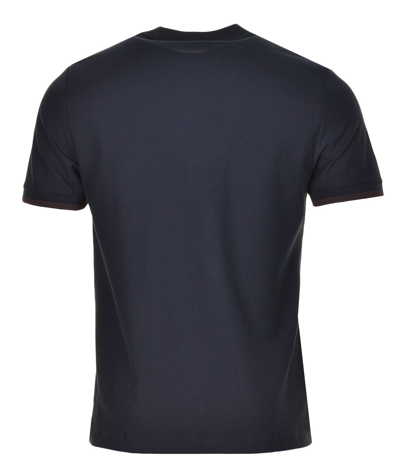 Tipped Cuff Pique T Shirt Navy