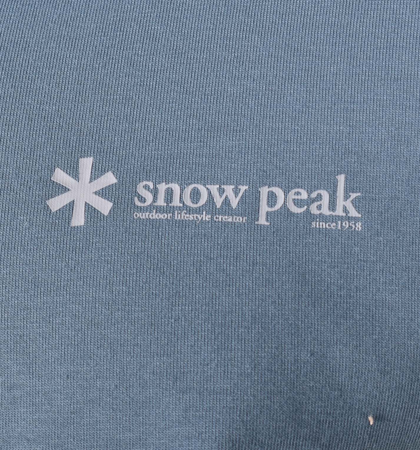 Snow Peak Logo T Shirt Blue