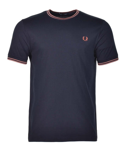 Twin Tipped T Shirt Navy Cinnamon