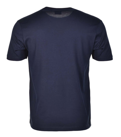 Short Sleeve Silver Centre Logo T Shirt Navy