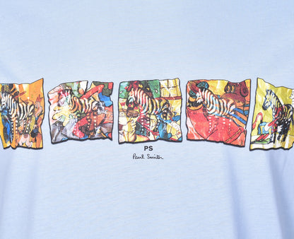 Regular Fit Zebras T Shirt Light Blue