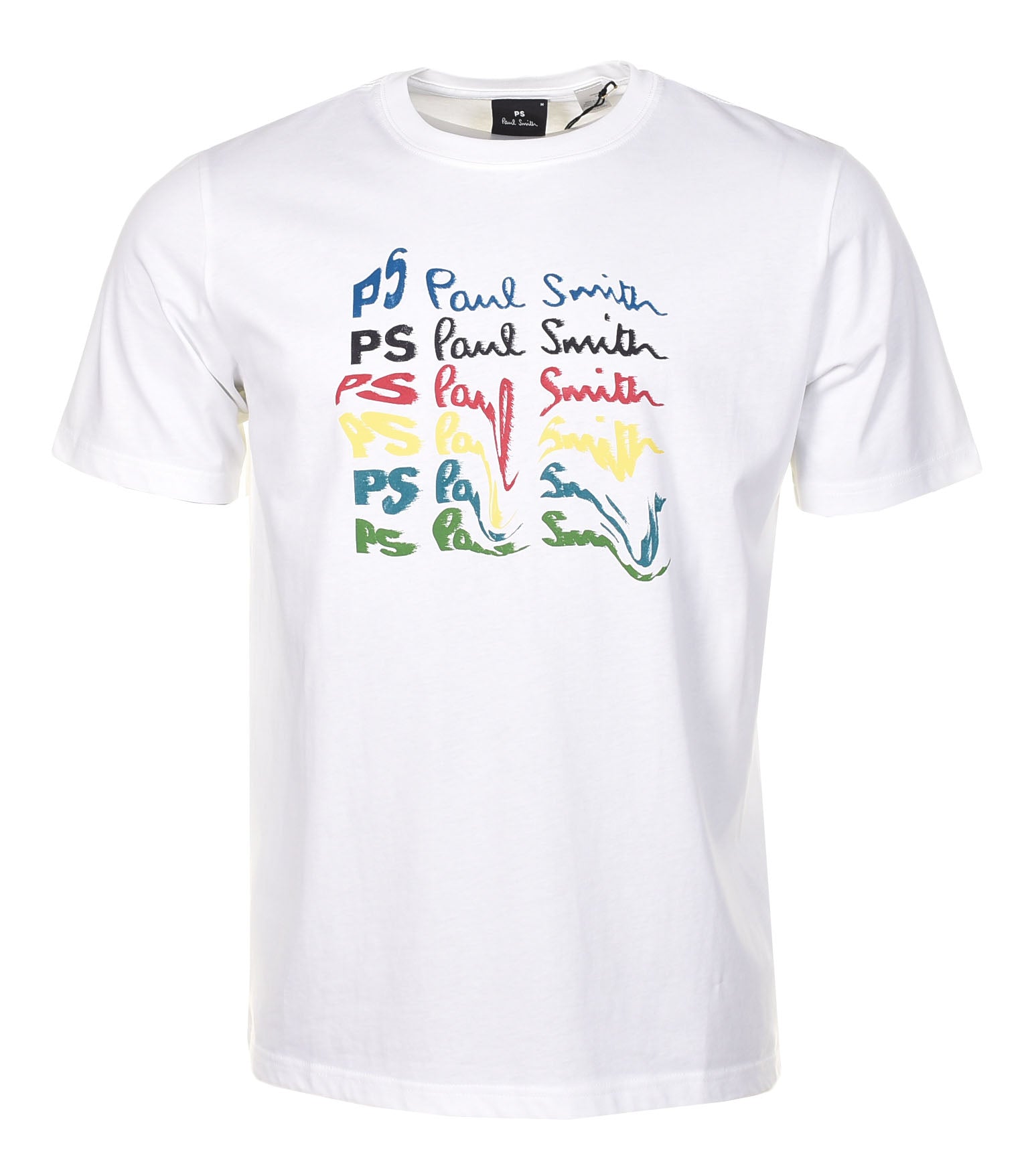 Regular Fit PS Waved Repeat Logo T Shirt White