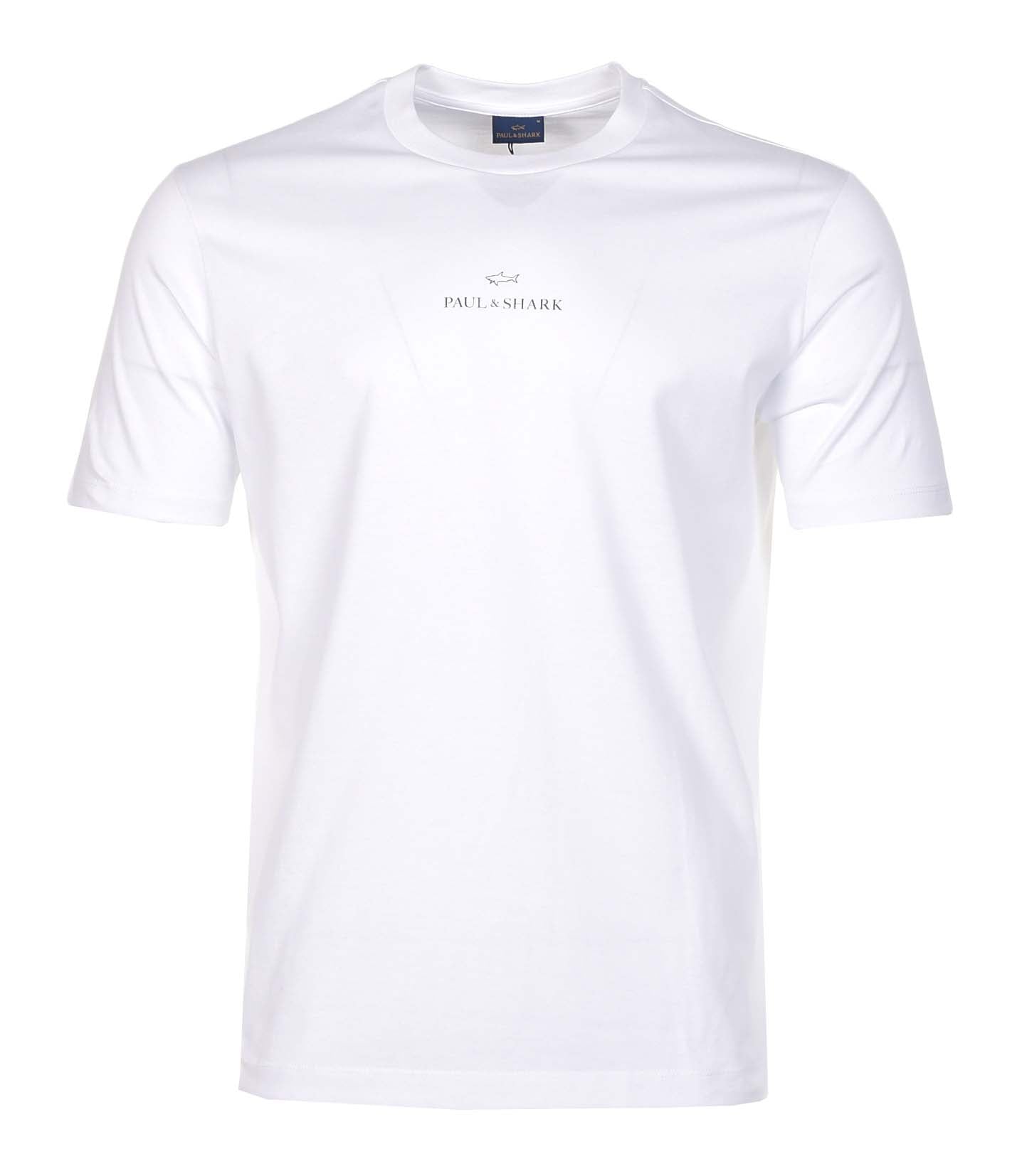 Short Sleeve Silver Centre Logo T Shirt White