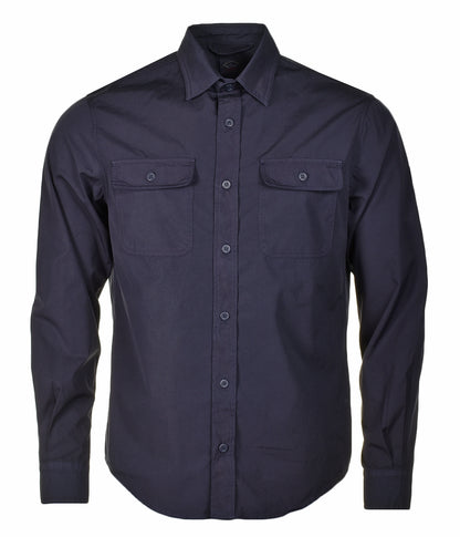 Long Sleeve Utility Shirt Navy Blue