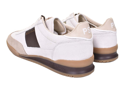 Dover Trainers White Brown Side Panel