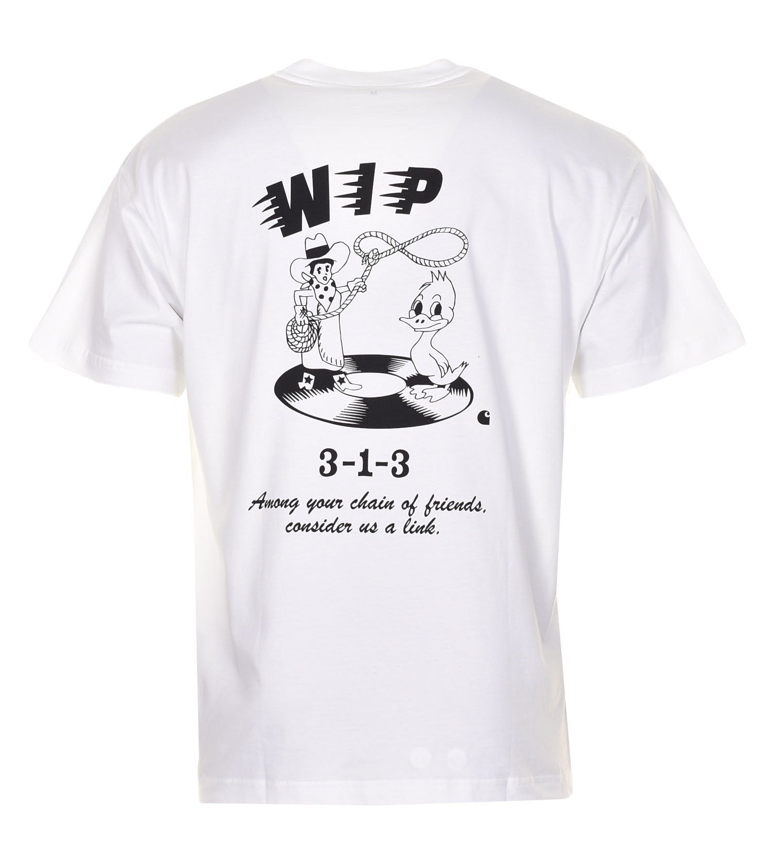 Short Sleeve Friendship T Shirt White Black