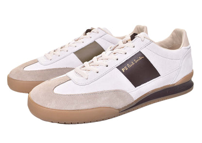 Dover Trainers White Brown Side Panel