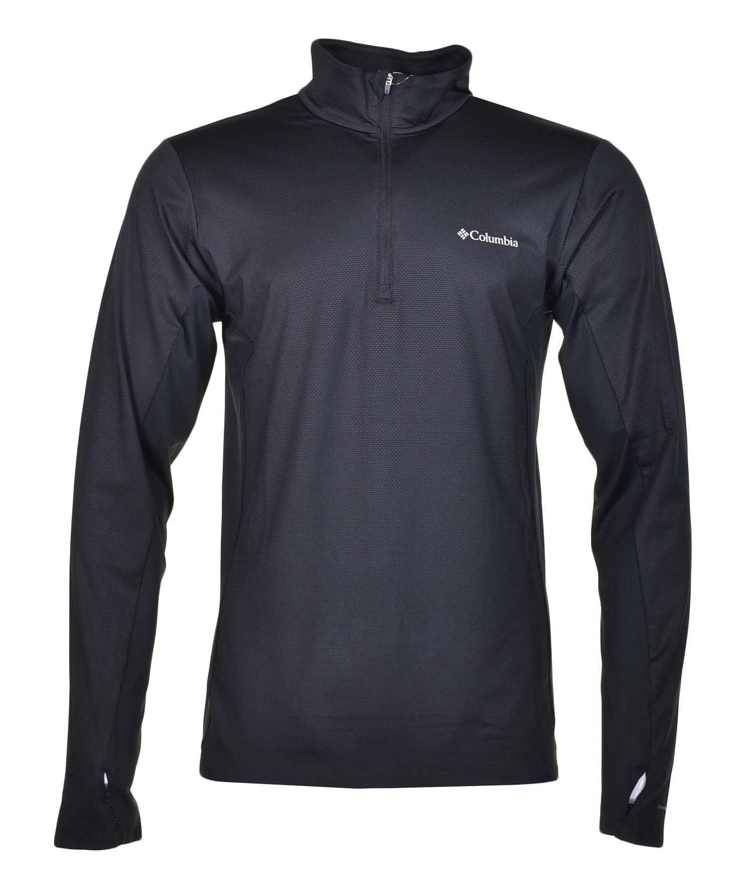 Long Sleeve Three Pitch Tech Knit 1/4 Zip Black