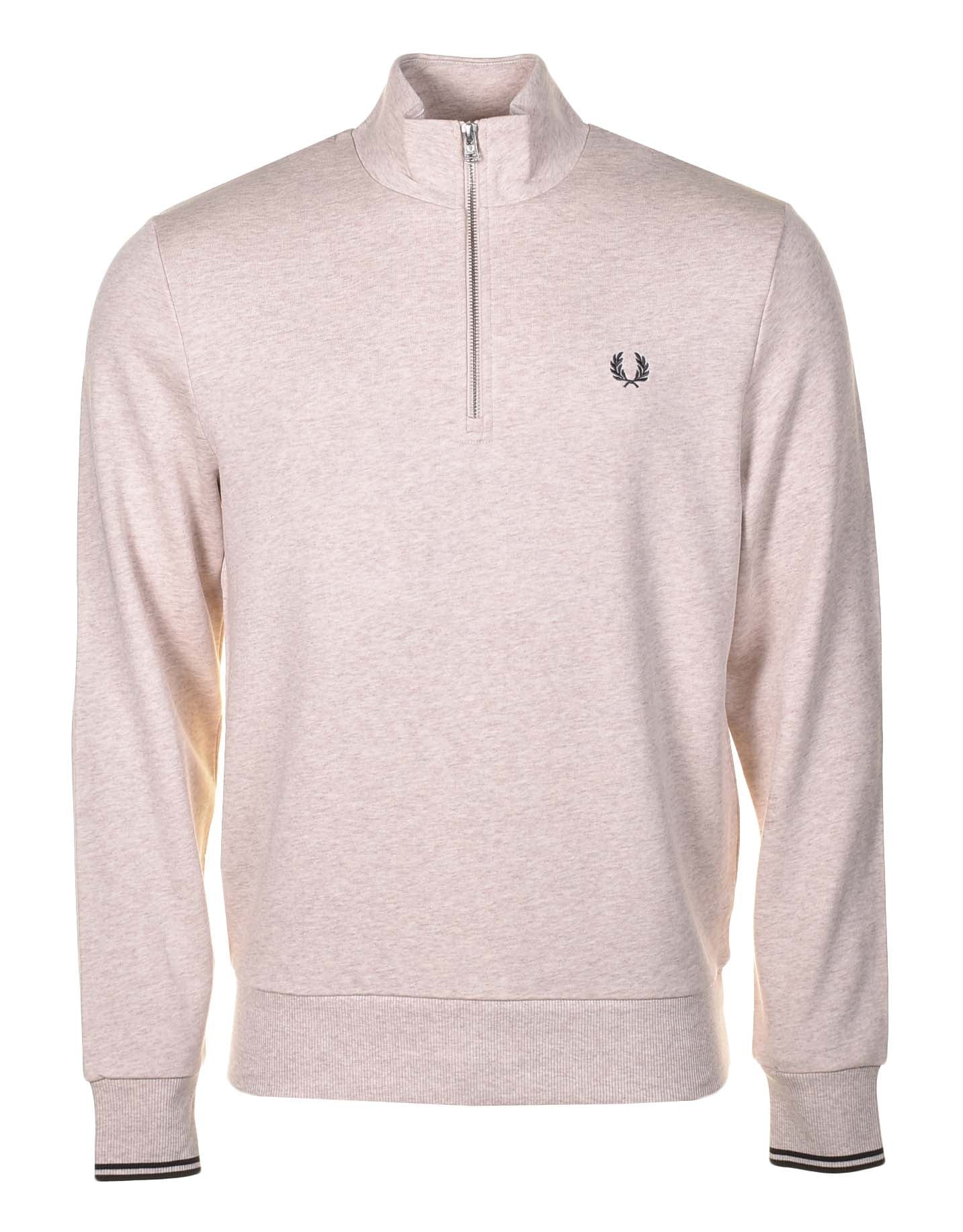 Half Zip Sweatshirt Porridge Marl/Anchor Grey