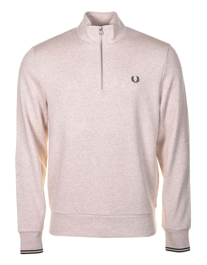 Half Zip Sweatshirt Porridge Marl/Anchor Grey