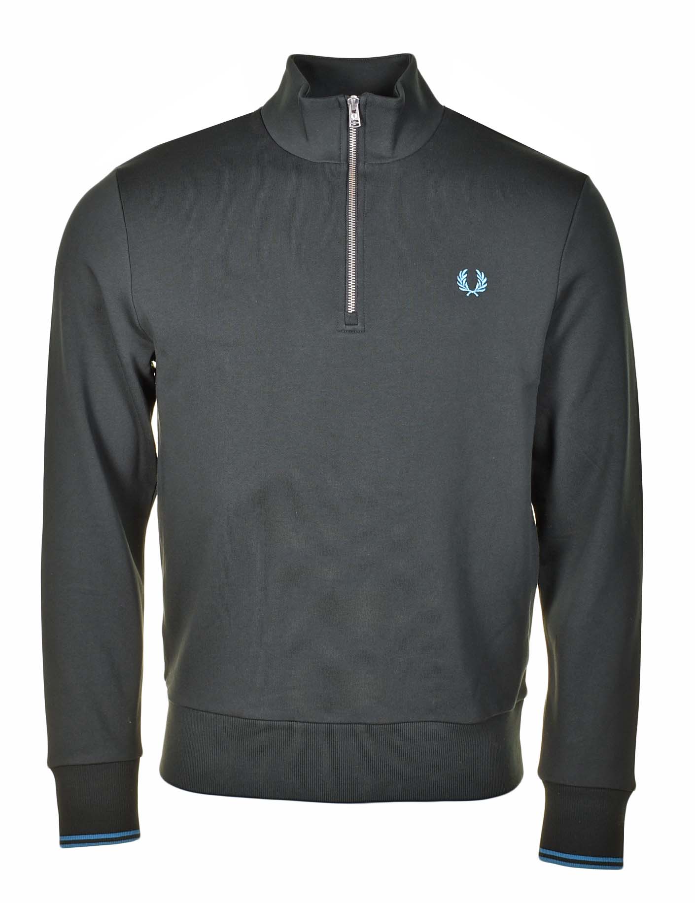 Half Zip Sweatshirt Night Green Ocean