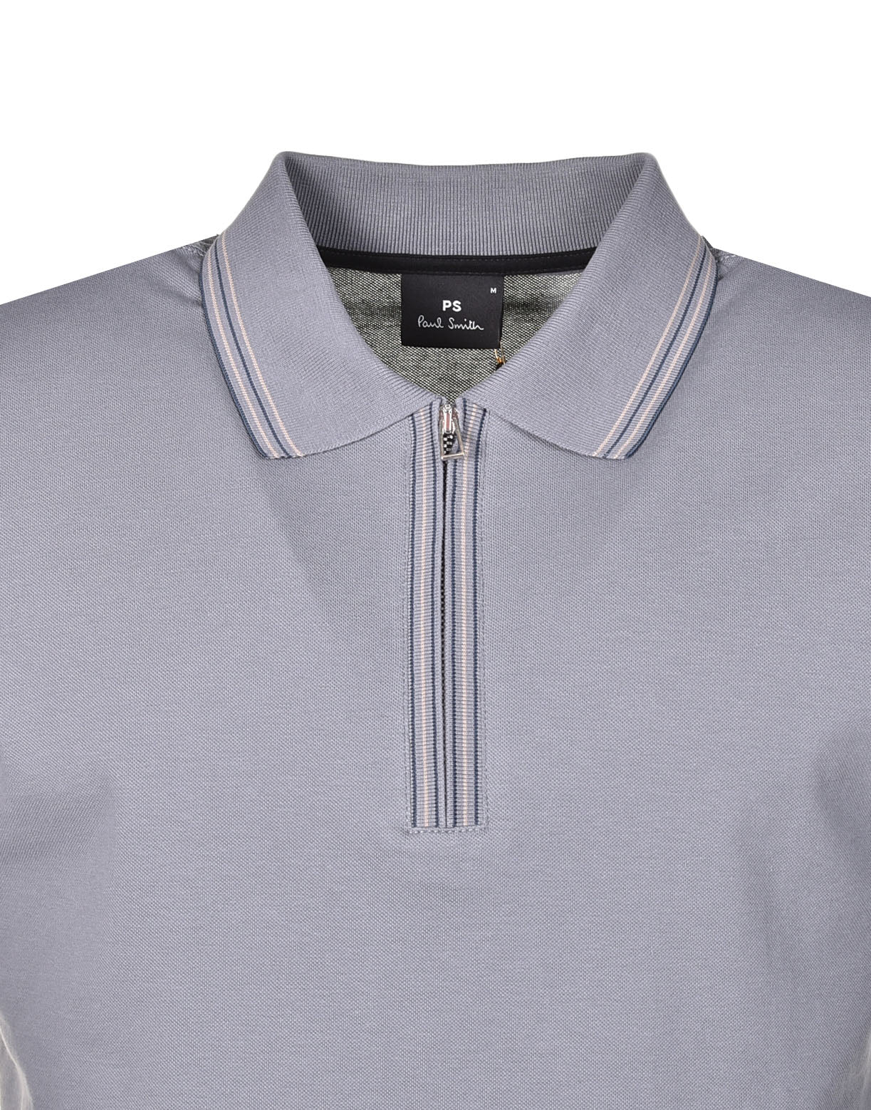 Regular Fit Short Sleeve Zip Polo Smoke Grey