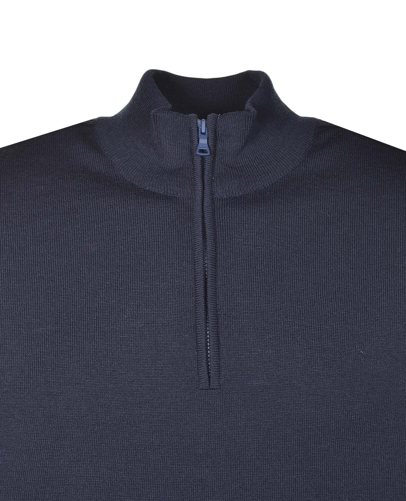 Cool Touch Merino Wool Half Zip Navy