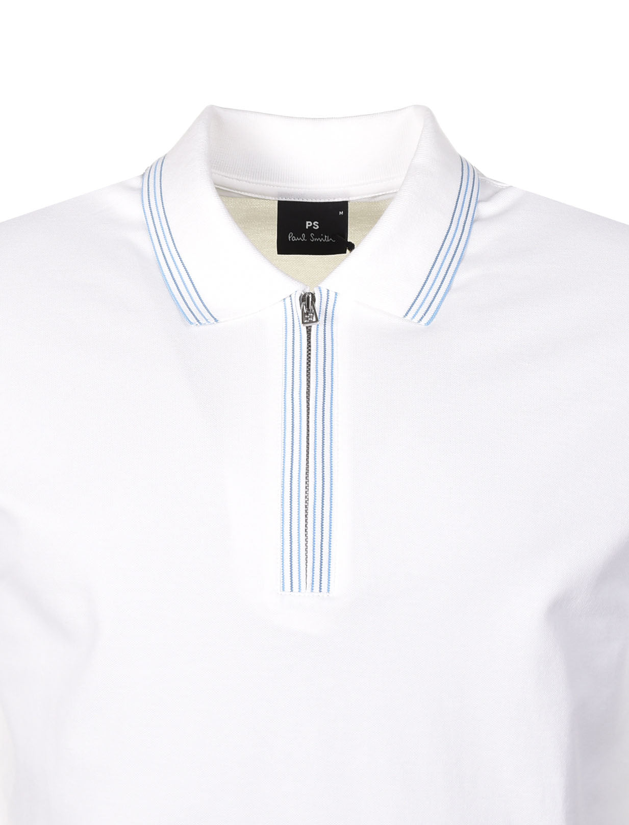 Regular Fit Short Sleeve Zip Polo Off White