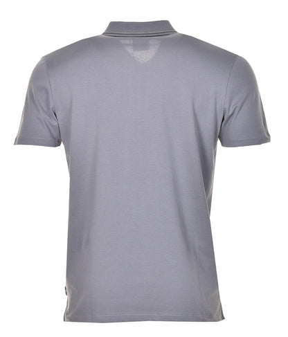 Regular Fit Short Sleeve Zip Polo Smoke Grey