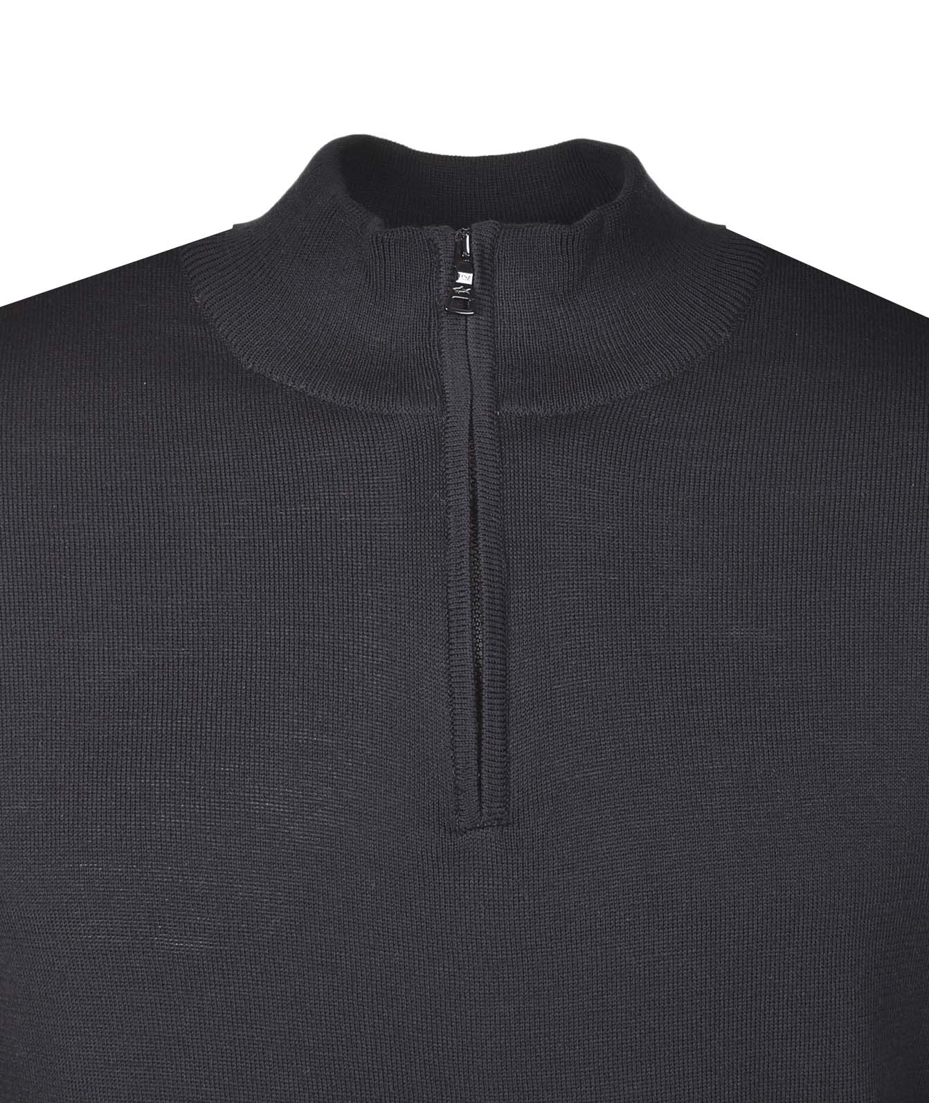 Cool Touch Merino Wool Half Zip Black