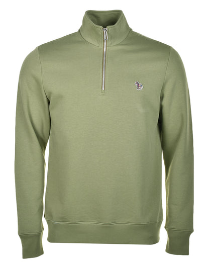 Zebra Half Zip Sweatshirt Olive