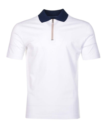 Super Soft S/S Quarter Zip Polo Shirt White