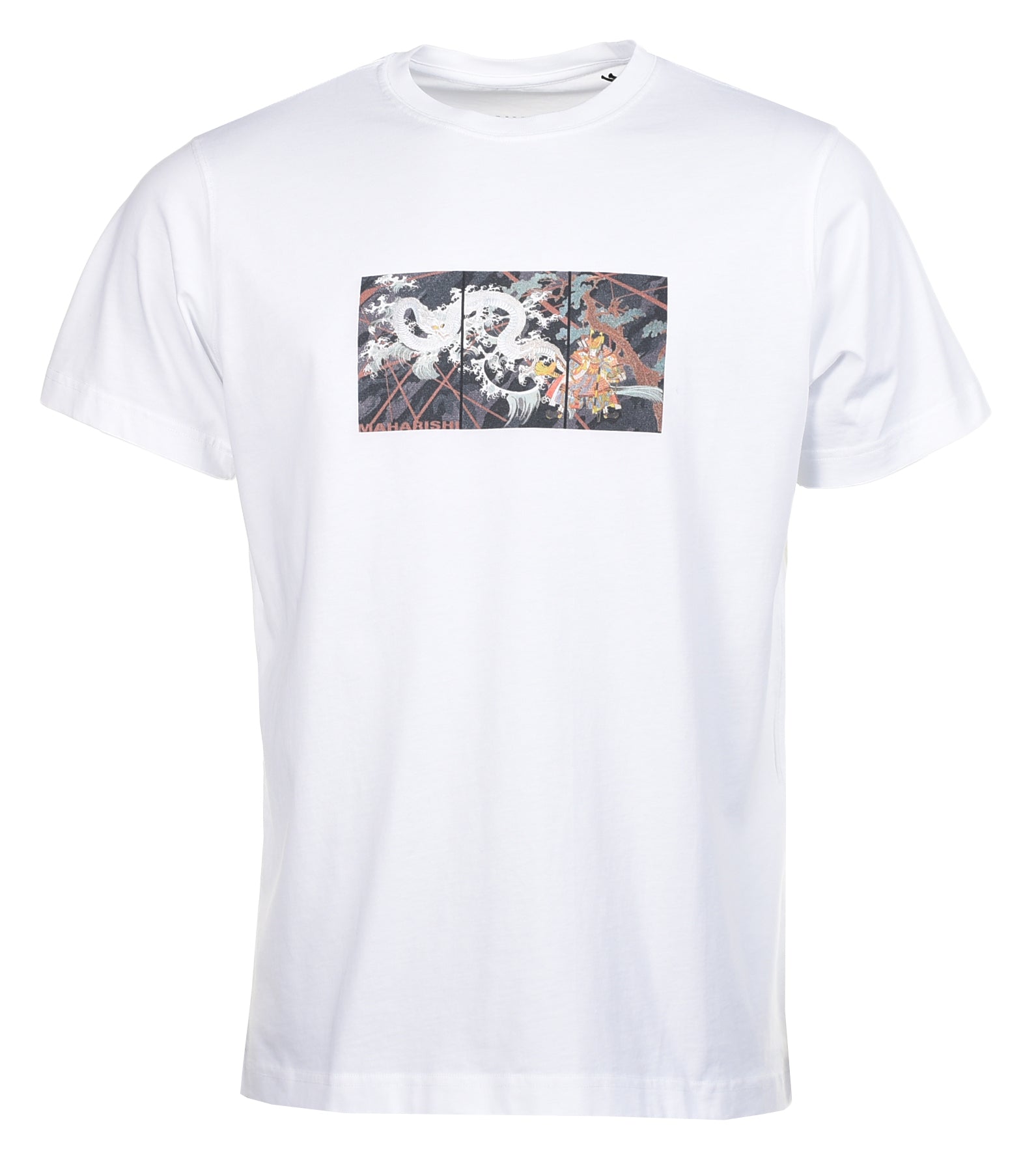 1011 Triptych Water Dragon T Shirt White