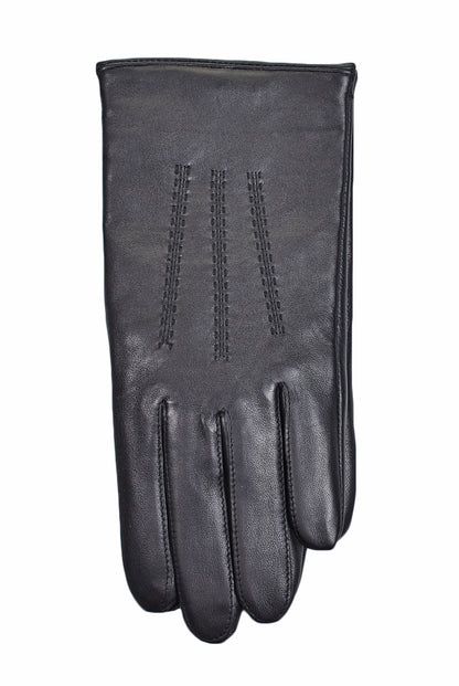 Mens Hainz Leather Gloves Black