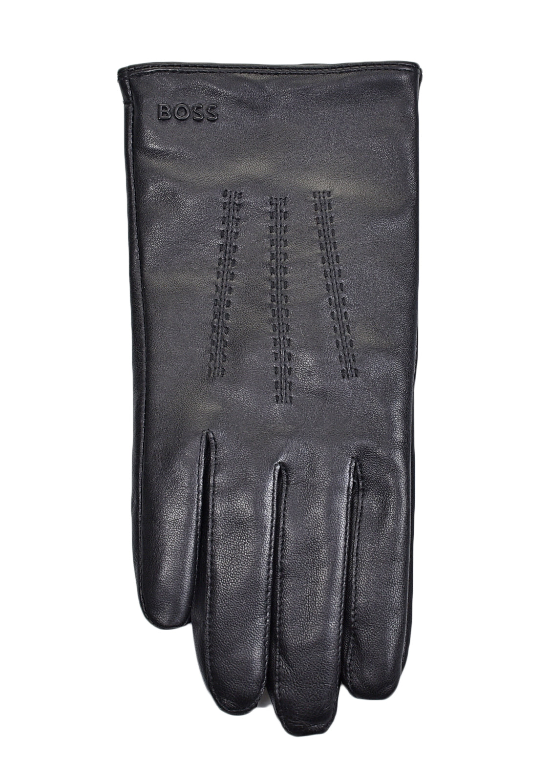 Mens Hainz Leather Gloves Black