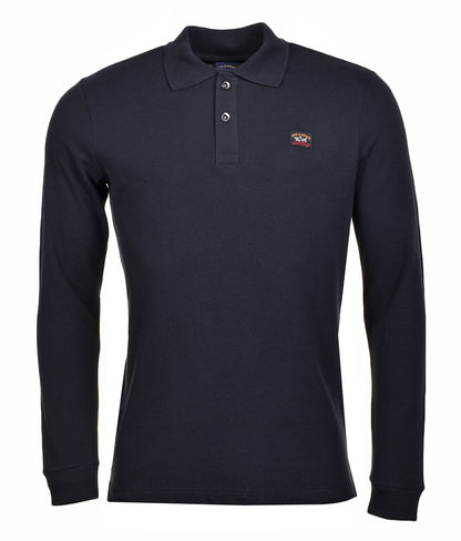 Long Sleeve Polo Shirt Black