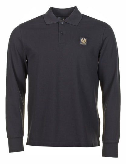 Long Sleeve Polo Shirt Black