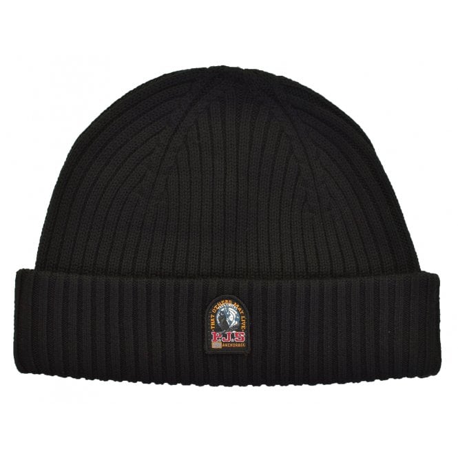 Ribbed Beanie Hat Black