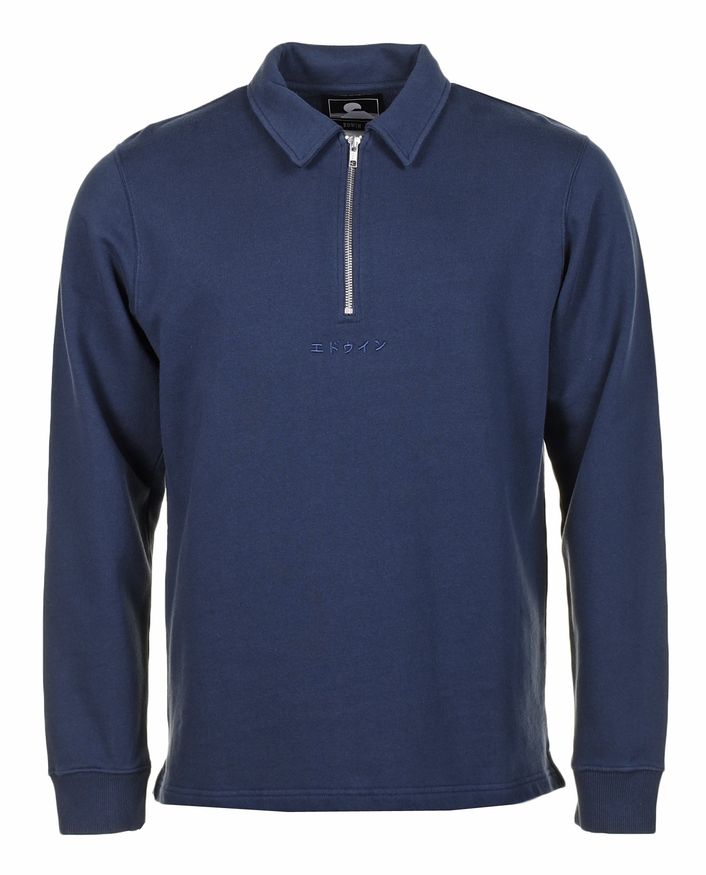 Zipped Polo Sweatshirt Navy