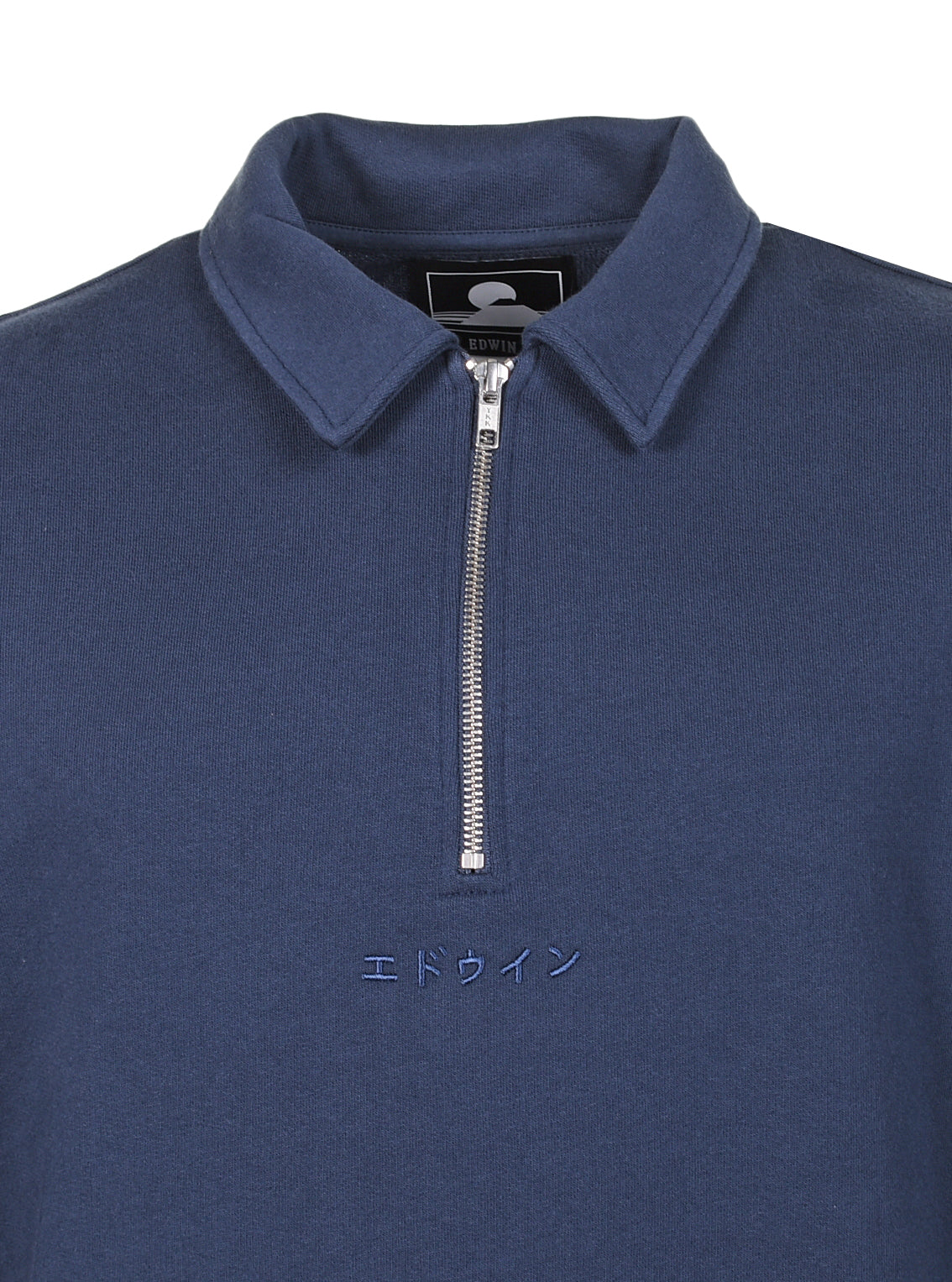 Zipped Polo Sweatshirt Navy